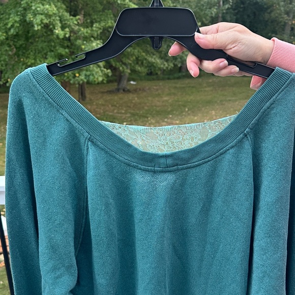 Free People Teal V-Neck Blouse - Picture 11 of 13